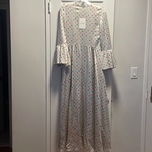 Valentino Silver Polka-dot maxi dress with tags